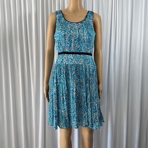 Ann Taylor Dress Women’s 4 Petite Sleeveless Pleated Lined Zip Closure EUC